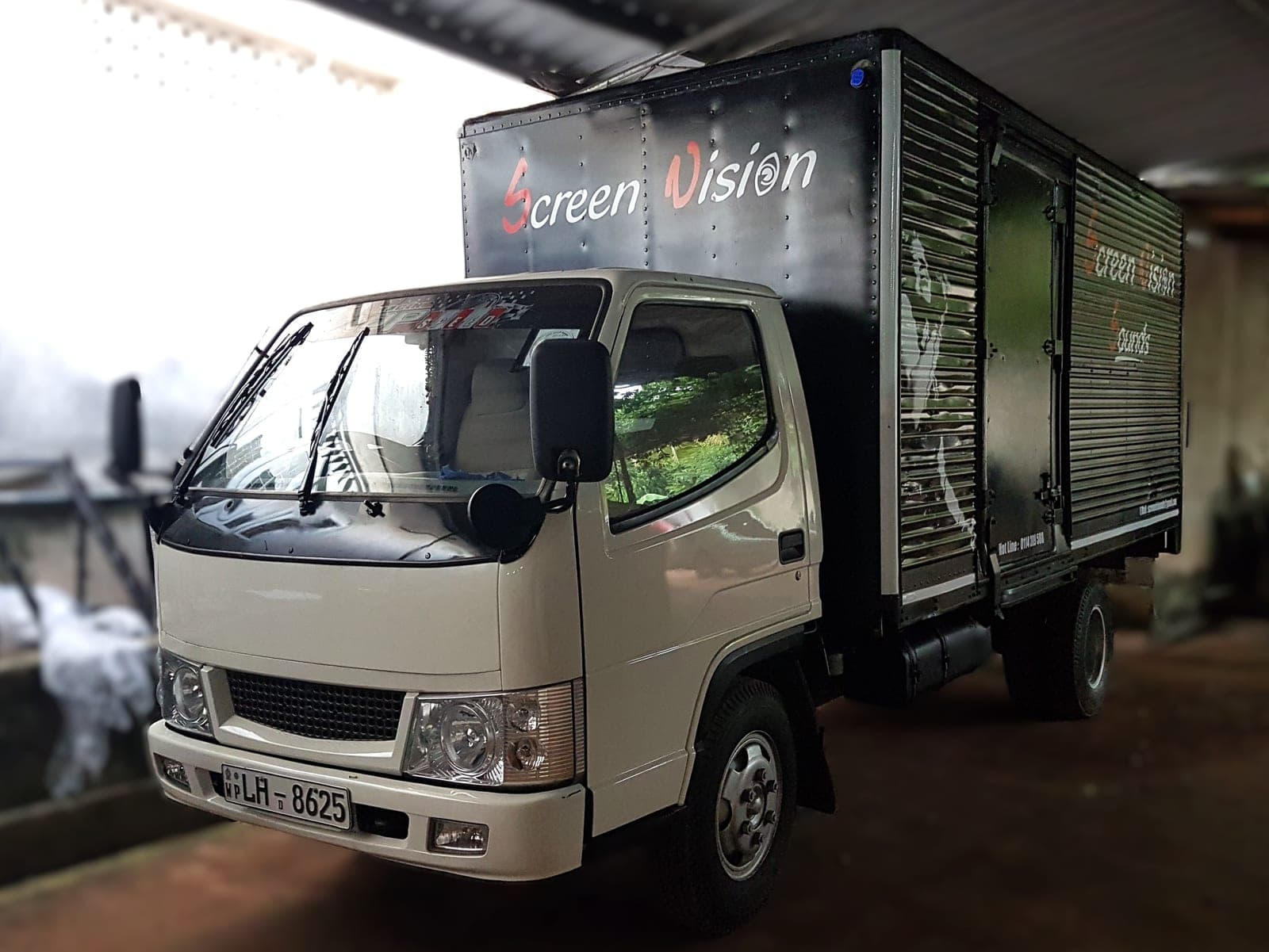 Screen Vision's own branded delivery truck